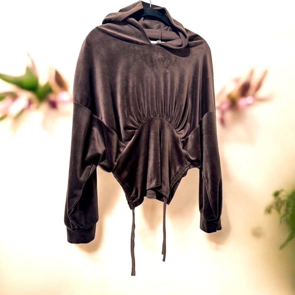 Coco & Jaimeson Brown Hooded Long Sleeve Size Large